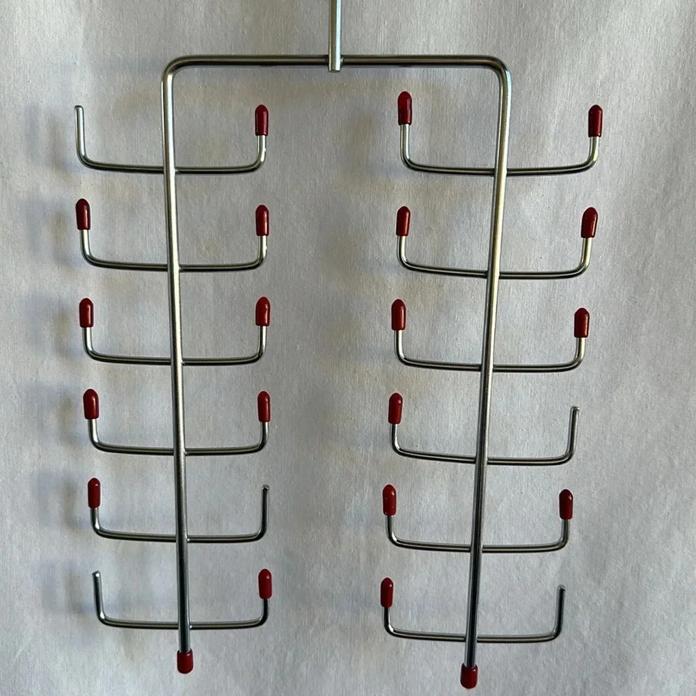 Silver metal scarf and belt hanger